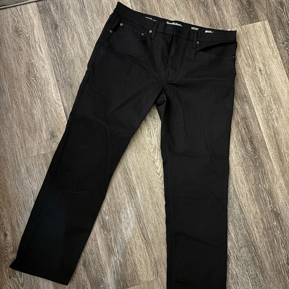 Goodfellow & Co Men's Black Total Flex Straight Fit Jeans Sz 38X30